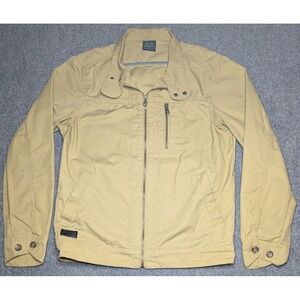 Oakley Mens Size Small Full Zip Jacket Tan Science Wrapped In Art High Collar